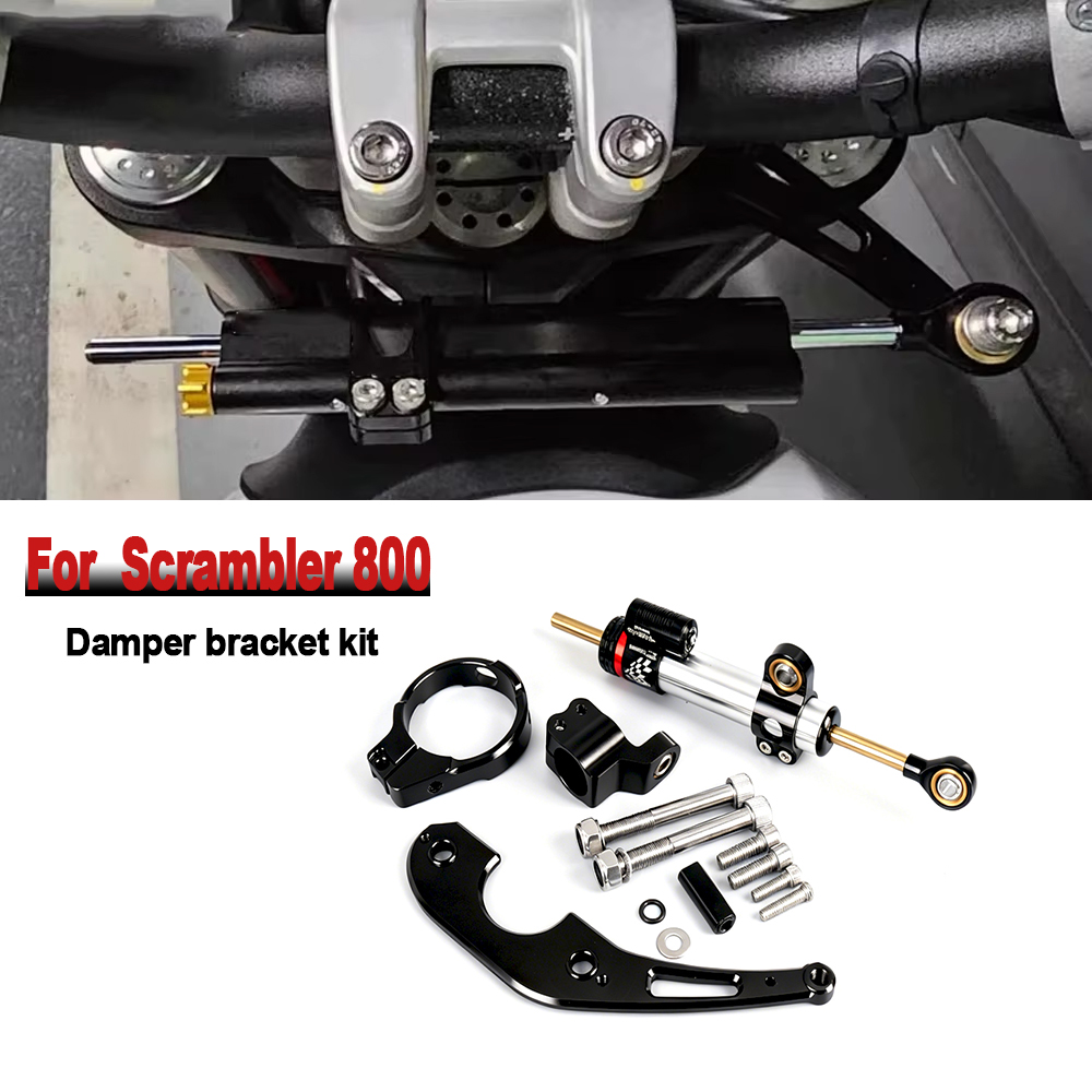 For Ducati Scrambler 800 Scram - огляд і ціна Steering Damper Stabilizer Kit Cnc