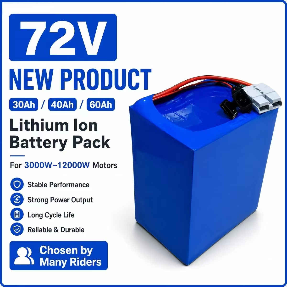 72V 30Ah 40AH 60Ah lithium ion - огляд і ціна 72V 30Ah Lifepo4 Battery Pack